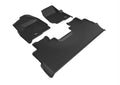 3D MAXpider 2017-2019 Ford F-250/350/450 Supercrew Kagu 1st & 2nd Row Floormats - Black