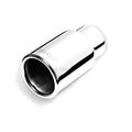 Gibson Rolled Edge Straight-Cut Tip - 3.5in OD/2.5in Inlet/12in Length - Stainless