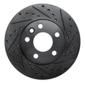 R1 96-00 Volkswagen EuroVan Front Right Drilled & Slotted Black Brake Rotor