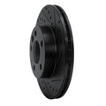 R1 96-00 Volkswagen EuroVan Front Right Drilled & Slotted Black Brake Rotor