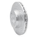 R1 Concepts Brake Rotor Drilled and Slotted Silver Fits Porsche Cayenne