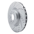 DFC 17-25 Acura INTEGRA Front Left Drilled & Slotted Silver Brake Rotor