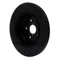 R1 18-25 Subaru WRX Rear Left Drilled & Slotted Black Brake Rotor
