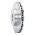 DFC 21-22 Chevrolet Colorado Front Right Drilled & Slotted Silver Brake Rotor