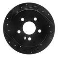 R1 98-05 Mercedes-Benz ML320 Rear Left Drilled & Slotted Black Brake Rotor