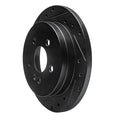 R1 98-05 Mercedes-Benz ML320 Rear Left Drilled & Slotted Black Brake Rotor
