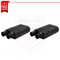 80 Series Chambered Muffler 80 Series Crossflow Stainless Steel -2.50 In Out Same Side Out-Moderate/Aggressive Sound Flowmaster