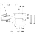 COUPLER25/16IN ASSY W/3 POS CHANNEL