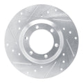 R1 78-83 Chevrolet Luv Front Left Drilled & Slotted Silver Brake Rotor