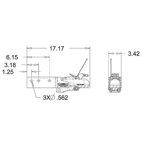 COUPLER,2-5/16IN 15K# CAP CAST STL