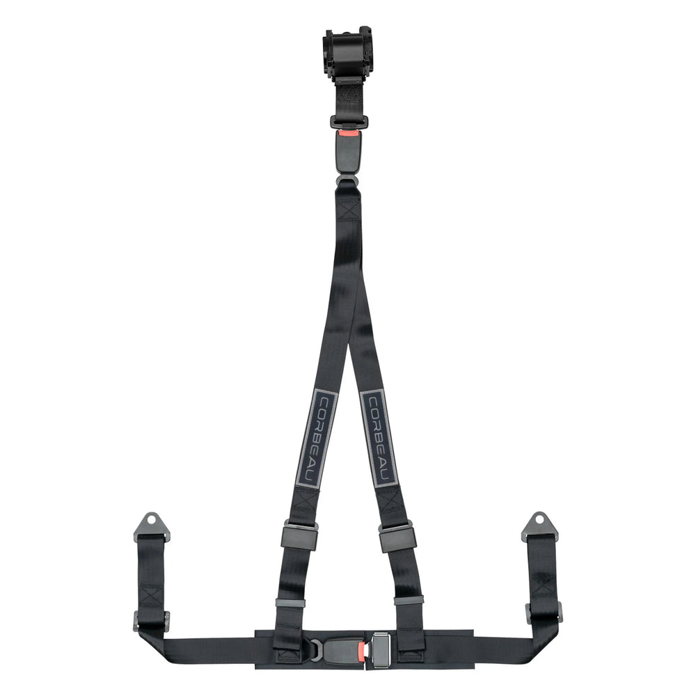 ~(5 lbs. 12X9X4)~ 2-Inch Harness Belts Black 3-Point Retractable Bolt-In