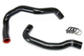 HPS Performance Black Reinforced Silicone Radiator Hose Kit Coolant for Nissan 89-98 240SX w/ KA