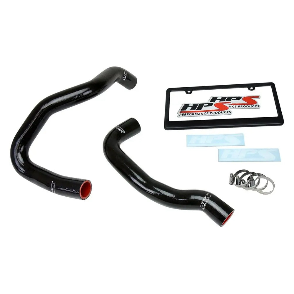 HPS Performance Black Reinforced Silicone Radiator Hose Kit Coolant for Nissan 89-98 240SX w/ KA