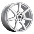 Aluminum Wheels 16x7 Evo 131S Silver 7 Spoke 40 Offset 5 on 112/5 on 120 Bolt Pattern 74.1 Bore Raceline