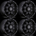 Aluminum Wheels 15x7 Storm 144M Machined Spoke-Machined Outer Lip Satin Black 40 Offset 4 on 100/4 on 108 Bolt Pattern 72.62 Bore Raceline