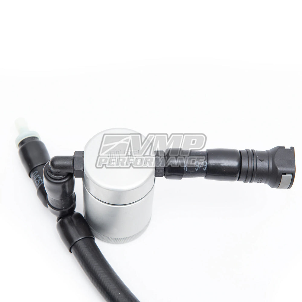 J&L 11-17 Ford Mustang GT (w/Roush/VMP S/C) Passenger Side Oil Separator 3.0 - Clear Anodized