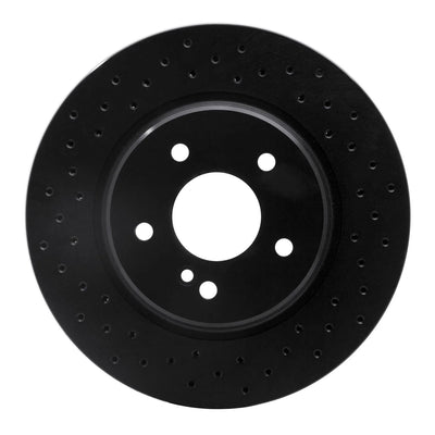 R1 98-09 Mercedes-Benz C32 AMG Rear Left Drilled Black Brake Rotor