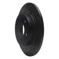 R1 06-11 Buick Lucerne Rear Left Drilled & Slotted Black Brake Rotor