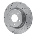 DFC 05-09 Land Rover LR3 Front Left Drilled & Slotted Silver Brake Rotor