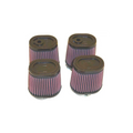 K&N Universal Rubber Oval Tprd Filter 2.125in Flg ID/3.5in TOSL/2.5in TOSW/4in BOSL/3in BOSW/4in H