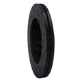 R1 85-91 Dodge 2000 GTX Front Left Drilled & Slotted Black Brake Rotor