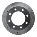 R1 Concepts Brake Rotor Drilled and Slotted Silver Fits Ford Excursion