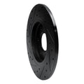 R1 06-06 Buick TERRAZA Rear Right Drilled & Slotted Black Brake Rotor
