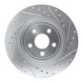DFC 06-10 Jeep Grand Cherokee Rear Left Drilled & Slotted Silver Brake Rotor