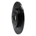 R1 06-09 Buick Terraza Rear Right Drilled & Slotted Black Brake Rotor
