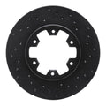R1 85-02 Nissan 720 Datsun Front Right Drilled Black Brake Rotor