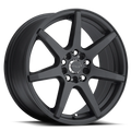 Aluminum Wheels 16x7 Evo 131B Satin Black 7 Spoke 40 Offset 5 on 100/5 on 114.3 Bolt Pattern 72.62 Bore Raceline