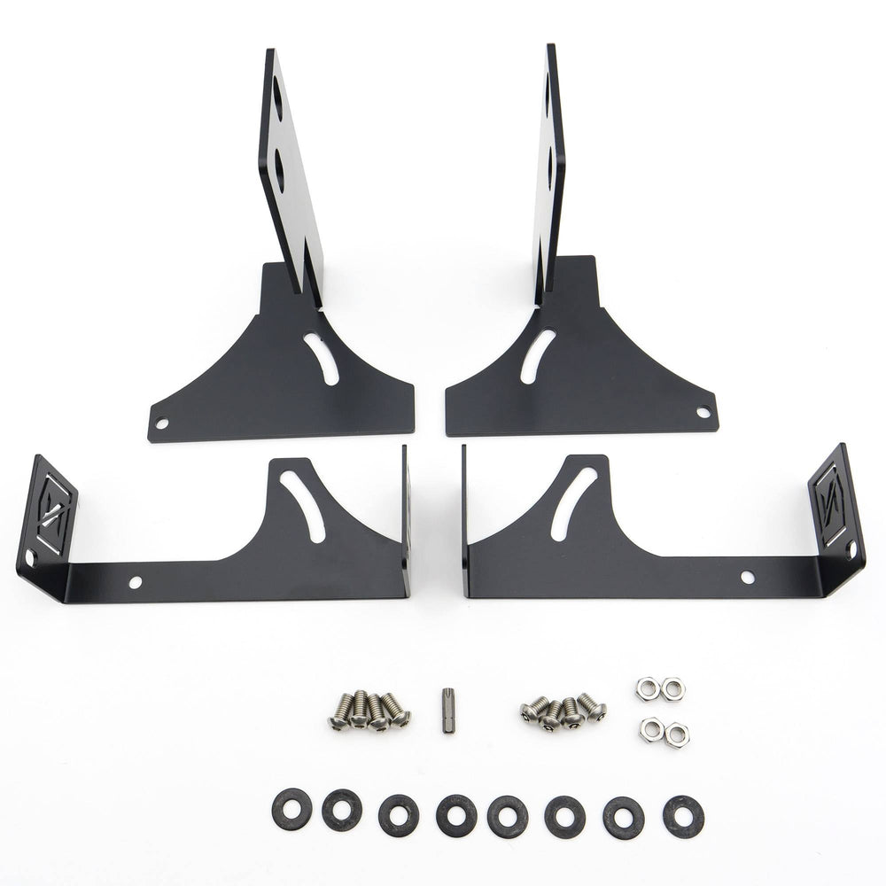 ~(6 lbs. 16X9X7)~ 2008-2016 FORD F250/F350: Rear Bumper/Frame LED Light Bar Mounts - 8 IN Opening - Swivel Adjustments - to Mount 6 IN Zroadz LED or similar light - Bolt On Easy Install - For Rear View and Distance Visibility
