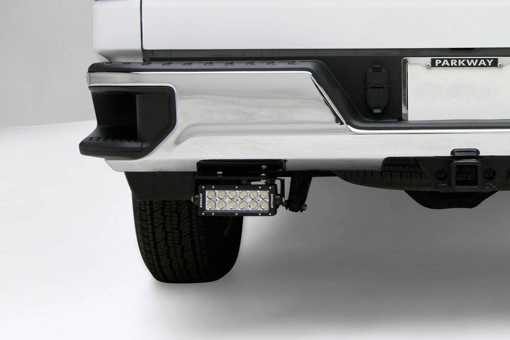 ~(8 lbs. 14X9X8)~ Rear Bumper LED Bracket Black Mild Steel Bolt-On to mount (2) 6 Inch ZROADZ or similar style Straight Light Bar Swivel Adjustment 8 Inch light bracket opening