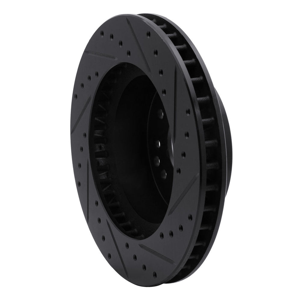 R1 63-82 Chevrolet Corvette Front/Rear Left Drilled & Slotted Black Brake Rotor