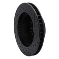 R1 63-82 Chevrolet Corvette Front/Rear Left Drilled & Slotted Black Brake Rotor