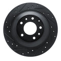 R1 06-07 Mazda 6 Rear Left Drilled & Slotted Black Brake Rotor