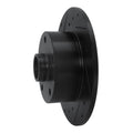 R1 96-08 Audi A4 (Mexico) Rear Left Drilled & Slotted Black Brake Rotor