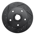 R1 96-08 Audi A4 (Mexico) Rear Left Drilled & Slotted Black Brake Rotor