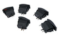 Moroso Rocker Switch Panel - Flat Surface Mount - LED - 2.488in x 6.695in - Five On/Off Switches