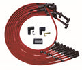 Moroso BBC Under Header 90 Deg Plug Boots HEI Sleeved Ultra Spark Plug Wire Set - Red