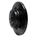 R1 06-21 BMW 320I (USA/Canada) Rear Right Drilled & Slotted Black Brake Rotor