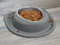 WeatherTech Pet Feeding System Double High 64oz 12in. Stainless Bowl - Dark Grey