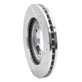 DFC 94-00 Mitsubishi Montero Front Left Drilled & Slotted Silver Brake Rotor