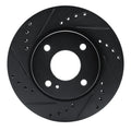 R1 11-19 Ford Figo (Mexico) Front Left Drilled & Slotted Black Brake Rotor