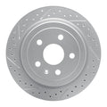 R1 08-19 Cadillac Cts Rear Left Drilled & Slotted Geoperformance Rotor