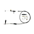 48IN UNIVERSAL BLACK HOUSING AOD BLOWER DRIVE KICKDOWN CABLE W/ BLACK FITTINGS