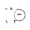 48IN UNIVERSAL BLACK HOUSING C6 BLOWER DRIVE KICKDOWN CABLE W/ BLACK FITTINGS