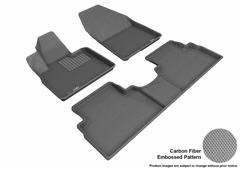 3D MAXpider 2019-2020 Hyundai Santa Fe Kagu 1st & 2nd Row Floormats - Gray