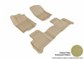3D MAXpider 2017-2018 Mercedes-Benz GLE-Class C292 Kagu 1st & 2nd Row Floormats - Tan