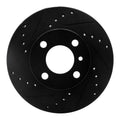 R1 76-77 BMW 320I (USA/Canada) Front Left Drilled & Slotted Black Brake Rotor